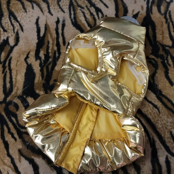 Pet Coat Sweater Golden Puffer xs or small ea. New w/ Tag! - Picture 4 of 5